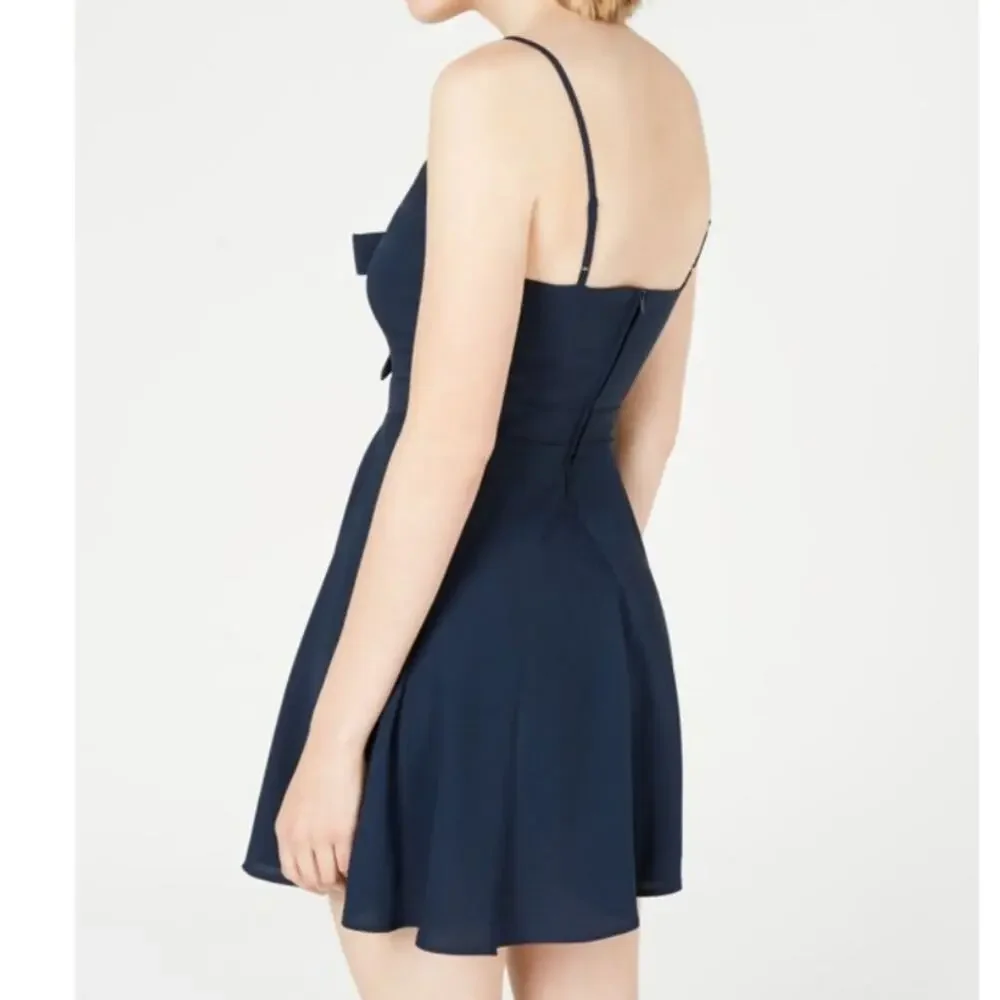 B Darlin Navy Blue sleeveless short dress bow detail size 11/12